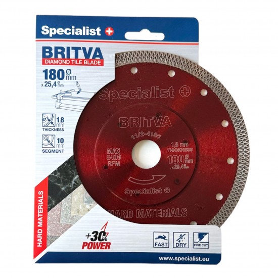 SPECIALIST+ dimanta disks BRITVA, 180 x 1.8 x 25.4 mm