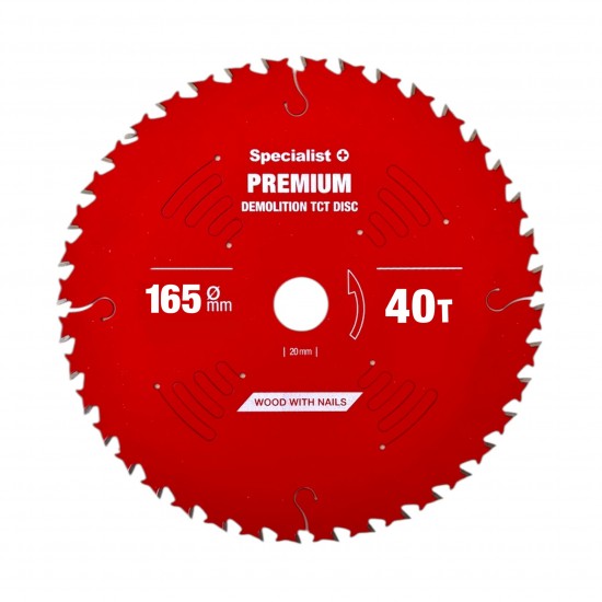 Griešanas disks 165x40Tx20mm, Demolition PREMIUM, SPECIALIST+
