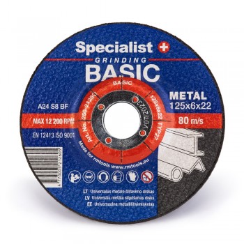 SPECIALIST+ slīpēšanas disks BASIC, 125 x 6 x 22 mm