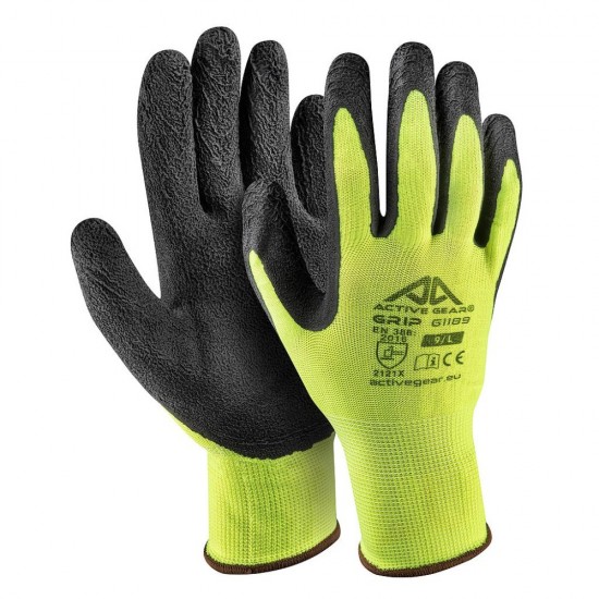 Cimdi ar lateksa pārklājumu Active Grip, 7/S, ACTIVE GEAR