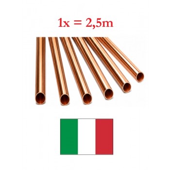 Kapara caurule cietā 15mmx2,5m 99B15, 15X1x2,5m
