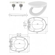 WC poda vāks RONDA 010/AMWC QR SC, SK1054