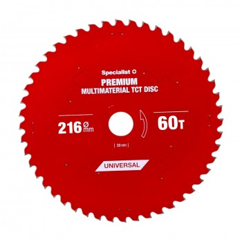 Griešanas disks 216x60Tx30mm, Multimaterial PREMIUM, SPECIALIST+