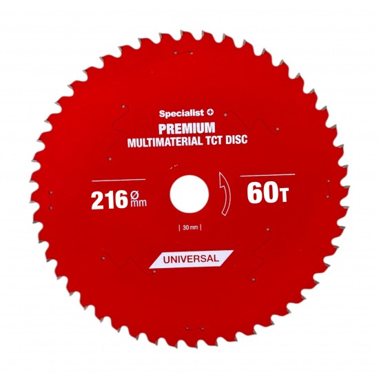 Griešanas disks 216x60Tx30mm, Multimaterial PREMIUM, SPECIALIST+