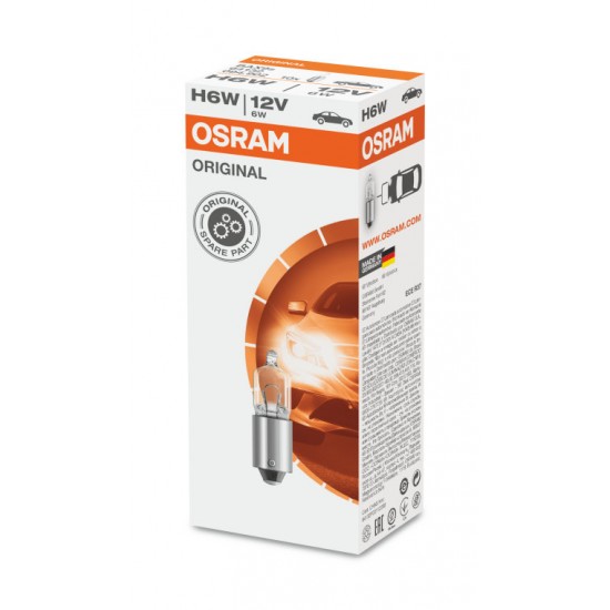 OSRAM ORIGINAL 12V H6W 6W 12V BAX9S