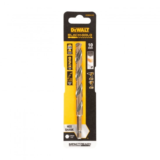 Metāla urbja uzgalis HEX 1/4, 10,0 mm, DeWALT