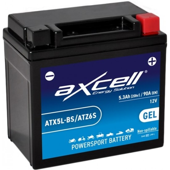 AXCELL GEL 5Ah 90A -/+ 12V 113x70x105mm