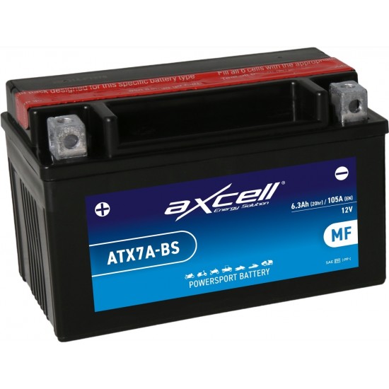 AXCELL MF BATTERY-ATX7L-BS, With Acid