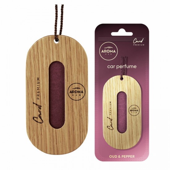 Aroma Car Wood Premium Card gaisa atsv. Oud & Pepper