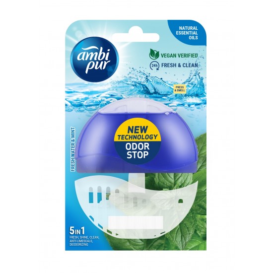 AMBIPUR WATER & MINT šķidrais tualetes bloks, 55ML