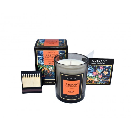 Areon Scented Candle Black Musk aromātiskā svece