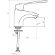 Izlietnes maisītājs Deep, Medical rokturis, h=125 mm, iztece 103 mm, hroms