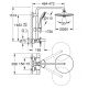 Dušas sistēma ar vannas termostatu Euphoria 260, rokas duša Euphoria 110 Massage, hroms