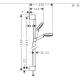 Rokas dušas komplekts Crometta 1jet, 650 mm, balts/hroms