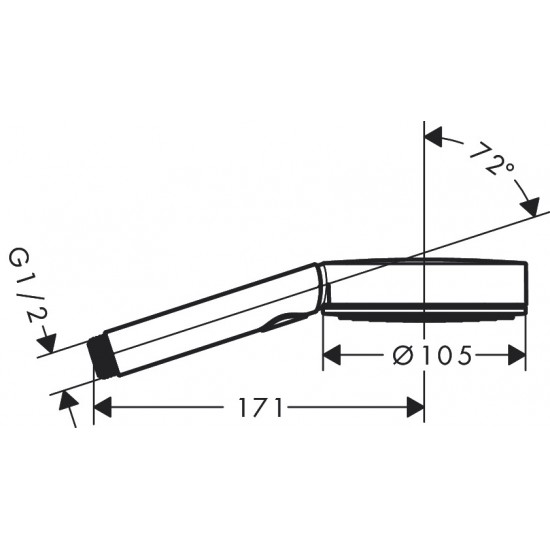 Rokas duša Pulsify Select 105 3jet Activation, hroms