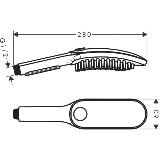 Rokas duša DogShower 150 3jet Select, matēta balta