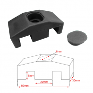 2D 6/5/6 paneļa stiprinājums 60*30/Ø8 RAL9005 1 GB