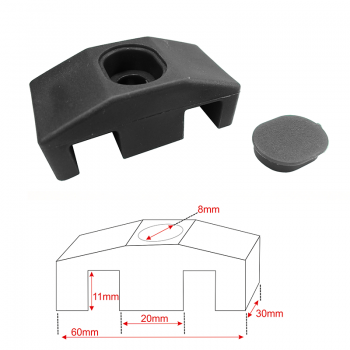 2D 8/6/8 paneļa stiprinājums 60*30/Ø8 RAL9005 1 GB