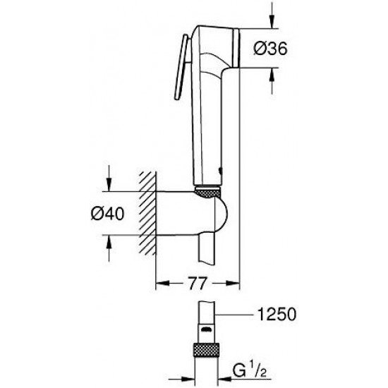 Bidetta Trigger Spray 30 I, hroms