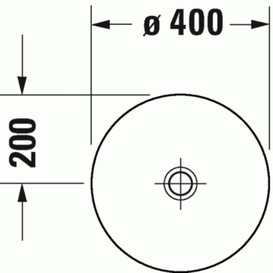 Izlietne D-Neo, d=400 mm, uz virsmas, balta