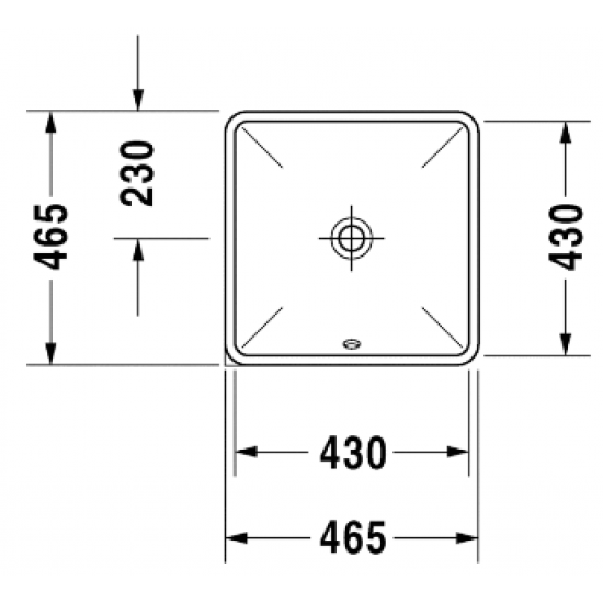 Izlietne Starck 3, 430x430 mm, zem virsmas, balta