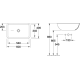 Izlietne Loop & Friends, 600x405 mm, virsmā, balta