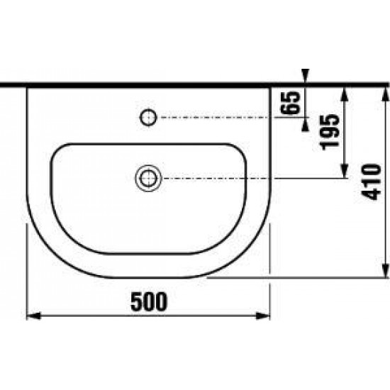 Izlietne Deep, 500x410 mm, balta