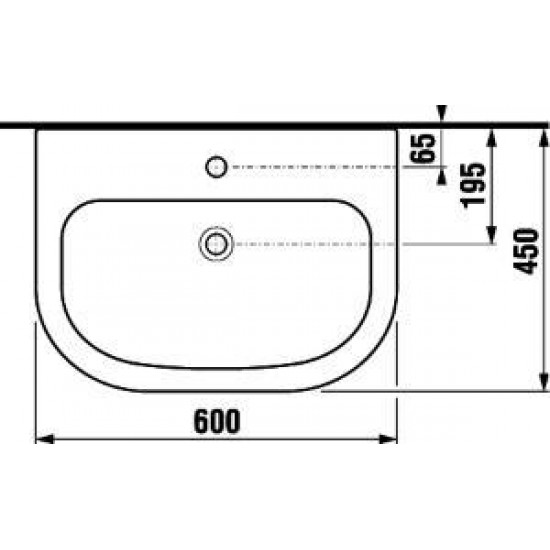 Izlietne Deep, 600x450 mm, balta