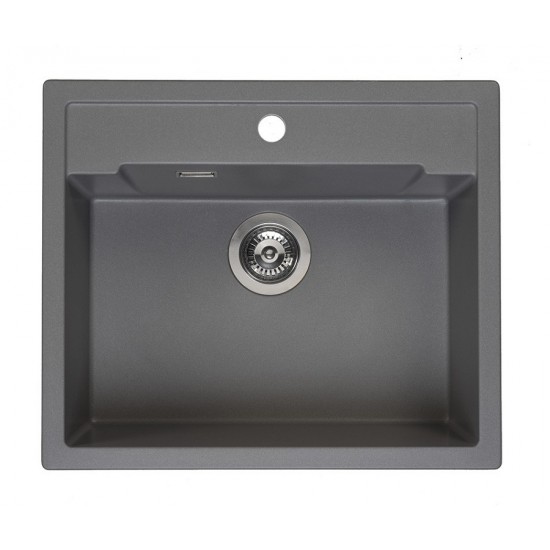 Virtuves izlietne Amsterdam 54 Tapwing, viena bļoda, 600x510 mm, grey silvery