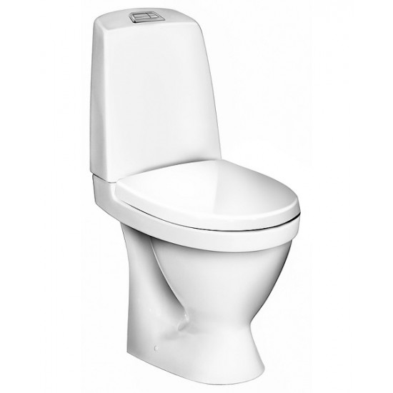 Pods ar QR/SC vāku Nautic Hygienic Flush, 345x650 mm, horizontāls izvads, 2/4 l, balts