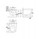 Pods EuroCeramic Compact Rimless, stiprināms pie sienas, 374x490 mm, Triple Vortex, balts