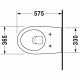 Pods Architec, stiprināms pie sienas, 365x575 mm, Durafix, balts