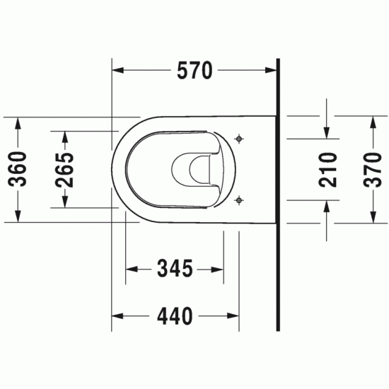 Pods ME by Starck, stiprināms pie sienas, 370x570 mm, Durafix, balts