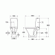 Pods ar vāku Nordic 3, 355x660 mm, horizontāls izvads, 3/6 l, balts