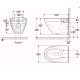 Pods Spira Art Rimfree, pie sienas stiprināms, 355x520 mm, balts IC