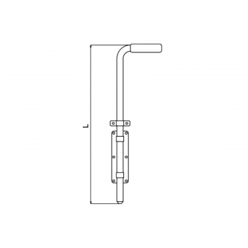 Vārtu aizbīdnis, pieskrūvējams 420mm