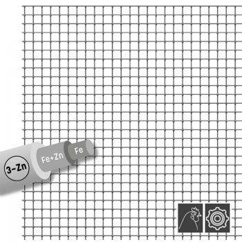 Metināts metāla siets ruļļos vistām un putniem – karsti cinkots pēc metināšanas H 1.0m;Ø0.9mm;L25m,16*16mm