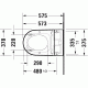 Pods ar vāku Starck f Lite Compact Rimless SensoWash, stiprināms pie sienas, 378x575 mm, balts HG