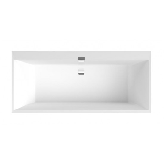 Vanna Squaro Edge 12 Duo, 1800x800 mm, ar sifonu, ar kājām, balta Quaryl®