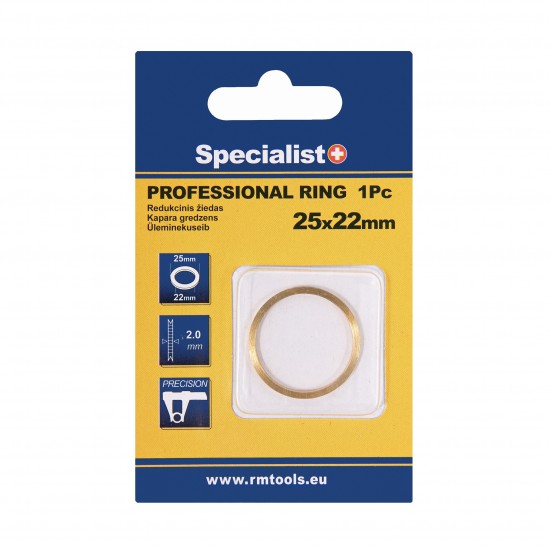 SPECIALIST+ redukcijas gredzens, PRO, 25.4 x 22.2 x 2 mm