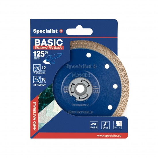 SPECIALIST+ dimanta disks BRITVA, Basic 125 x 1.2 x 22 mm