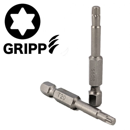 SPECIALIST+ skrūvgrieža uzgalis TORX GRIP T20, 50 mm, 3 gab.