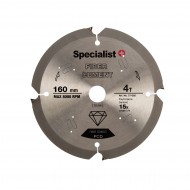 SPECIALIST+ griešanas disks šķiedru cementam, 4T 165 x 20 mm