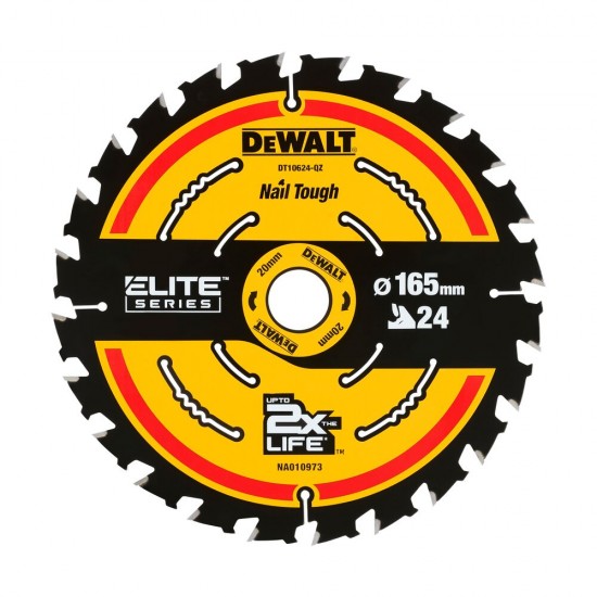 Ripzāģis kokam DeWalt ELITE CSB 165x20mm 24T