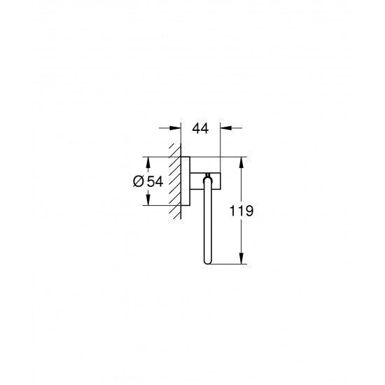 Tualetes papīra turētājs Essentials New, hard graphite