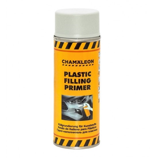 Pildošā grunts krasā plastmasai aerosolā, gaiši pelēka 400ml