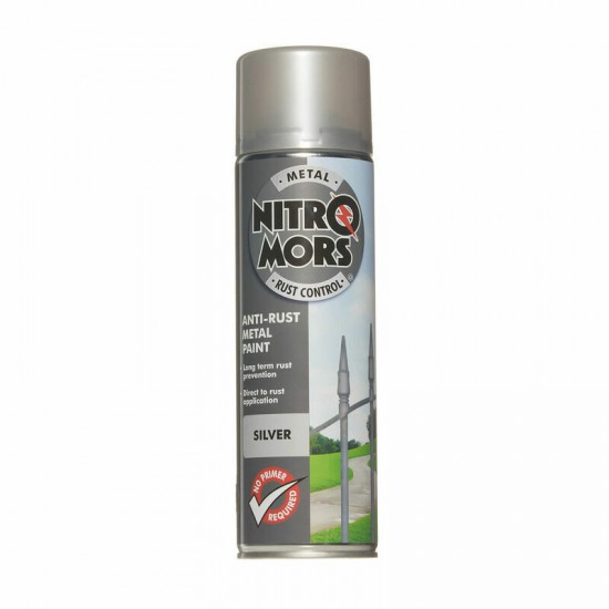 NitroMors antikorozijas krāsa metālam, sudraba, aerosolā 500ml