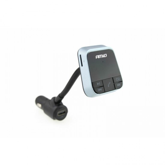 FM transmiters ar bluetooth un 2USB ligzdām, 12/24V