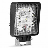 Darba lukturis 9 LED, 2200lm, 9-36V, 27W 110x110x35mm