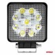 Darba lukturis 9 LED, 2200lm, 9-36V, 27W 110x110x35mm